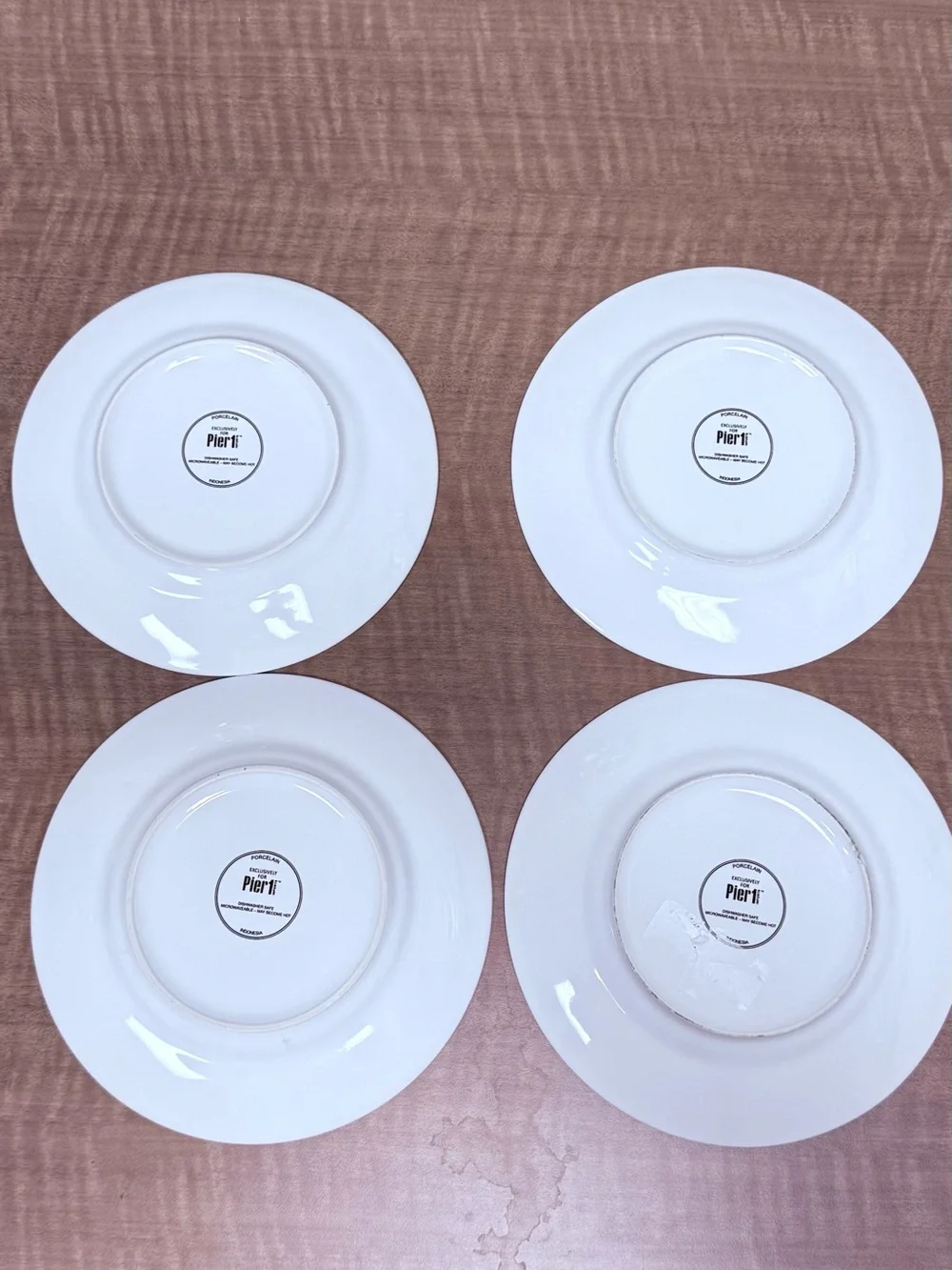 Pier 1 Deer Stag Porcelain Dessert Plates Set of 4 Rustic Woodland Cabin Lodge